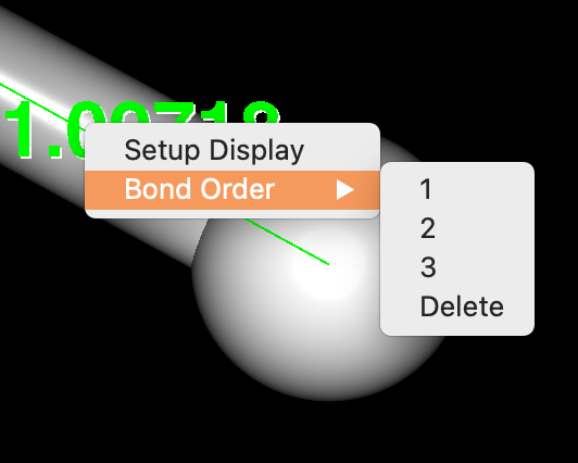 Bond Order Context Menu