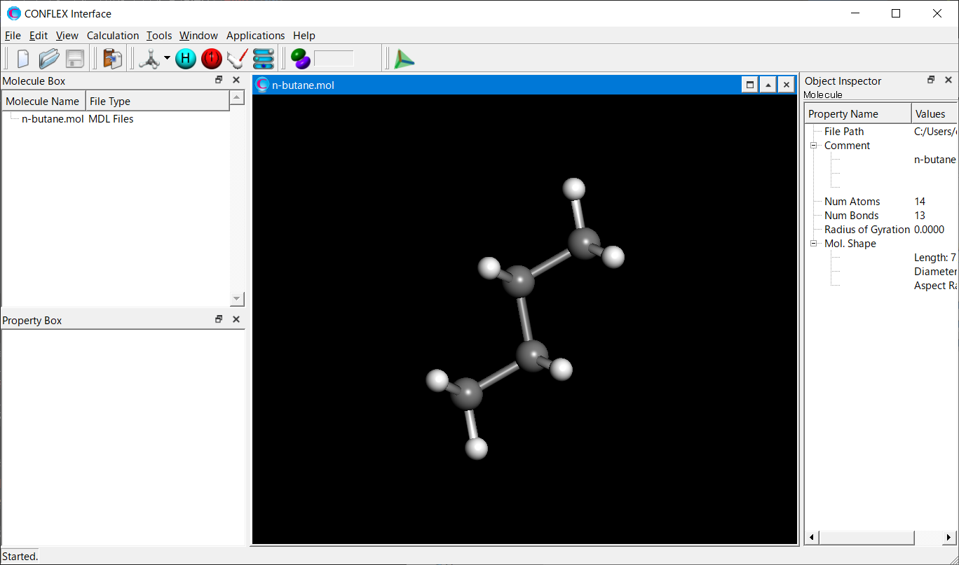 Interface n-butane